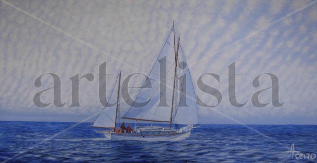 Yawl Acrylic Canvas Marine Painting