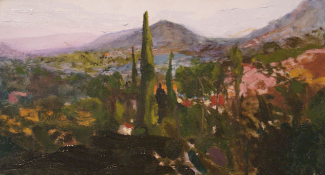 Panorámica de los Campos de Priego Oil Canvas Landscaping