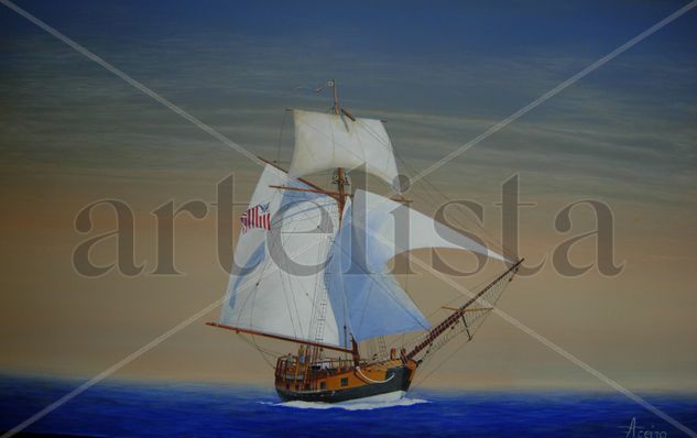 The Providence Acrylic Canvas Marine Painting