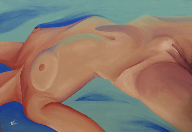 DESCONGELANDO MI CORAZA Acrylic Canvas Nude Paintings