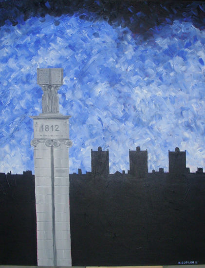 Monumento a las Cortes Acrylic Canvas Landscaping