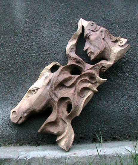 "Rider" Wood Figurative