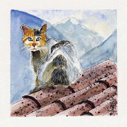 Gato en el tejado