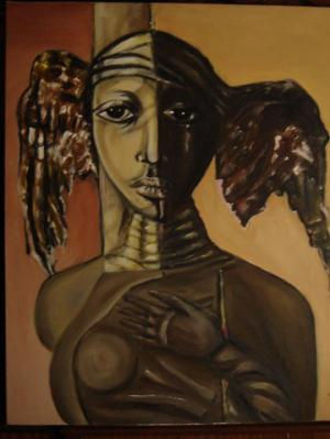 africa mia Acrylic Canvas Figure Painting