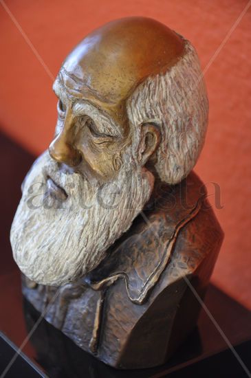 Charles Robert Darwin Bronze Figurative