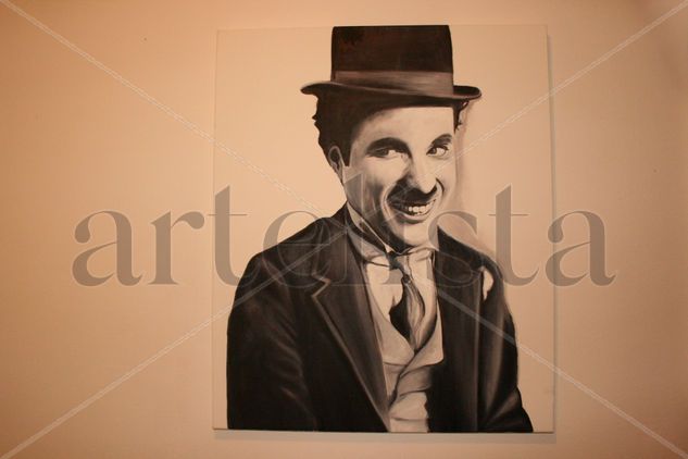 chaplin Oil Canvas Portrait