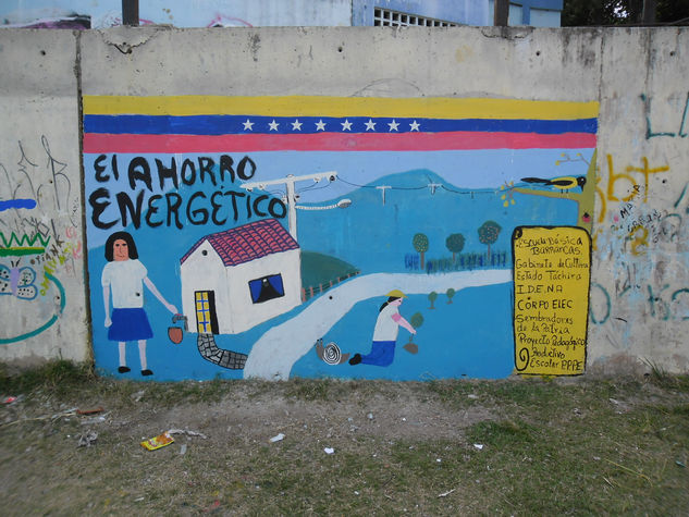 MURAL " EL AHORRO ENERGETICO" Oil Canvas Landscaping