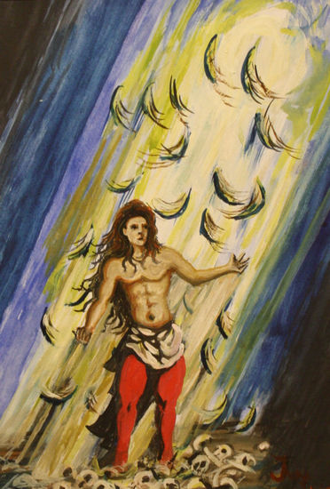 resurrección Watercolour Paper Figure Painting