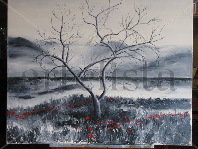 Paisaje gris Oil Canvas Landscaping