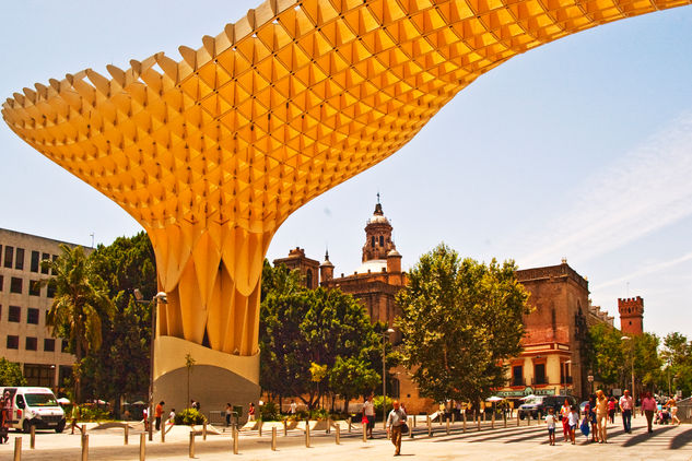 Plaza de la Encarnación o de las setas en Sevilla Arquitectura e interiorismo Color (Digital)