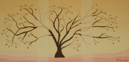Arbol con corazones