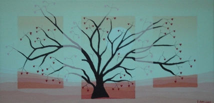 Arbol con corazones