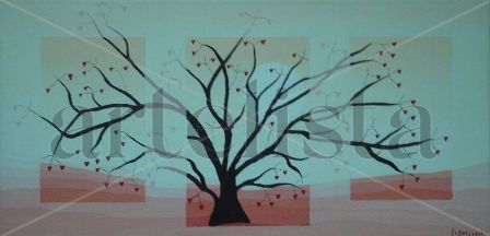 ARBOL CON CORAZONES