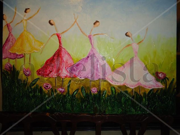 bailarinas Oil Canvas Figure Painting