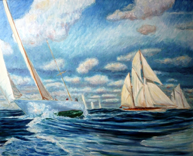 Veleros Oil Canvas Marine Painting