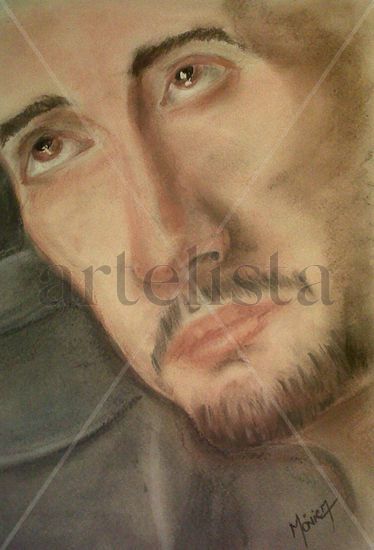 monje Pastel Papel Retrato