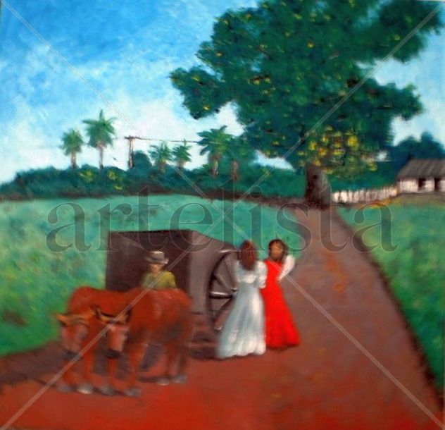 paisaje con carreta
