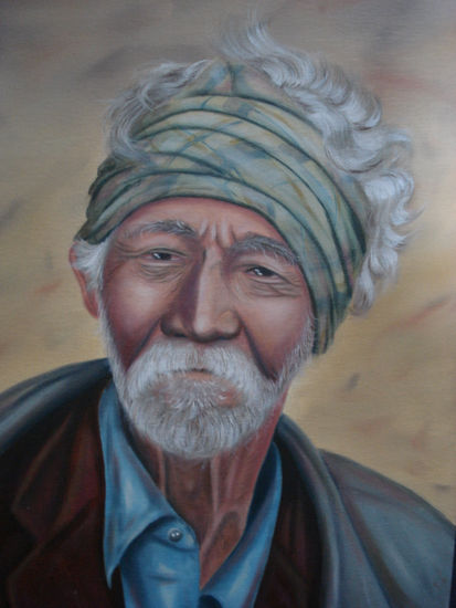 Saban Arte  -  hermanosaban - Saban pinturas - Guatemala - old man Óleo Lienzo Retrato