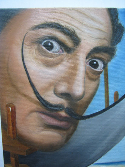 Saban Arte  -  hermanosaban - Saban pinturas - Guatemala - tribudali - tributo a Dali Óleo Lienzo Retrato