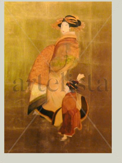 Gheisa Oil Canvas Figure Painting