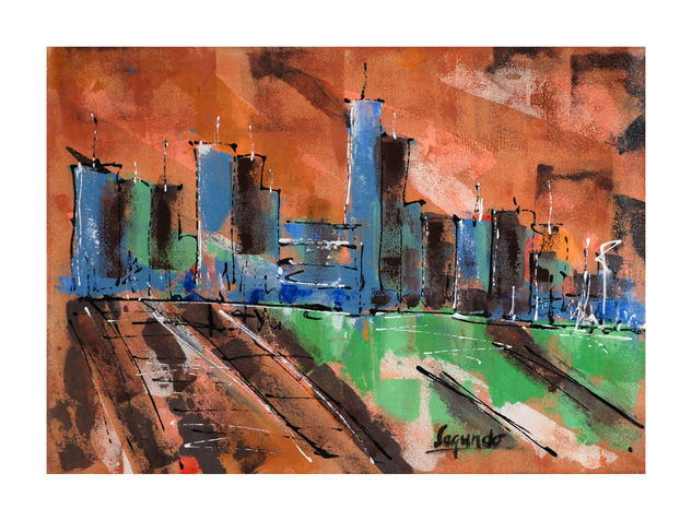 Ciudad Acrylic Canvas Landscaping