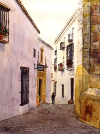 Arcos de la Frontera 1 Acuarela Papel Paisaje