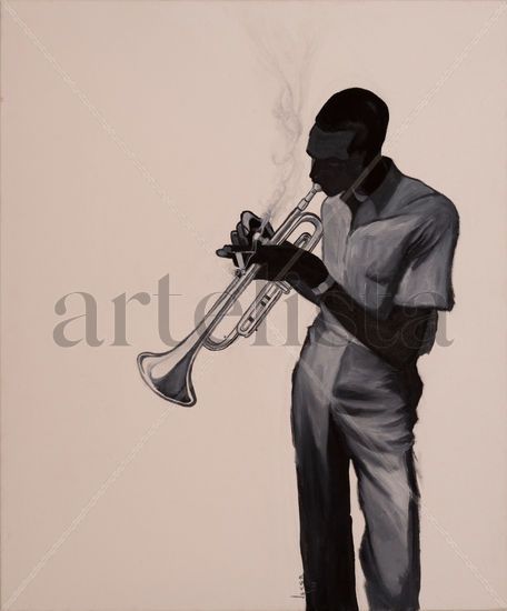 The Jazz man. Oil Canvas Figure Painting