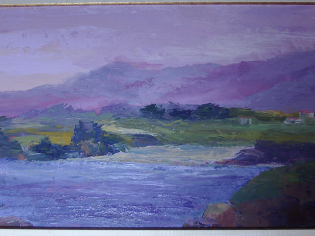 Playa de Villaviciosa Oil Panel Marine Painting