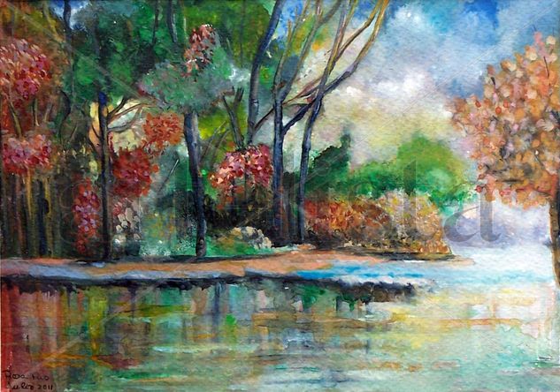 Remanso del Bosarno Watercolour Card Landscaping