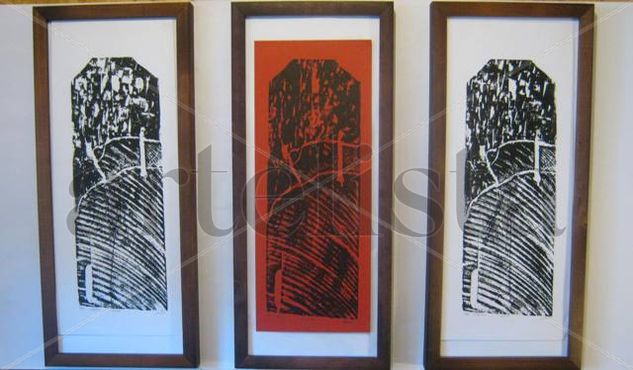 tejuelas Woodcut