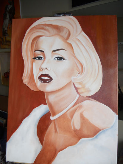 Marilyn Monroe Oil Canvas Portrait