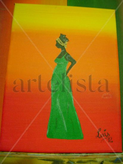 Africana 2 Acrylic Canvas Figure Painting