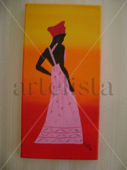 Africana 1 Acrylic Canvas Figure Painting