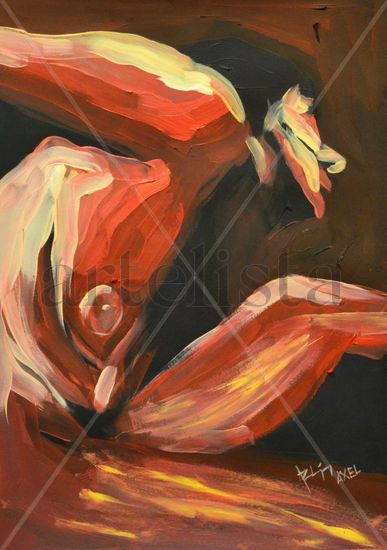 Sufrimiento 2 Oil Card Nude Paintings