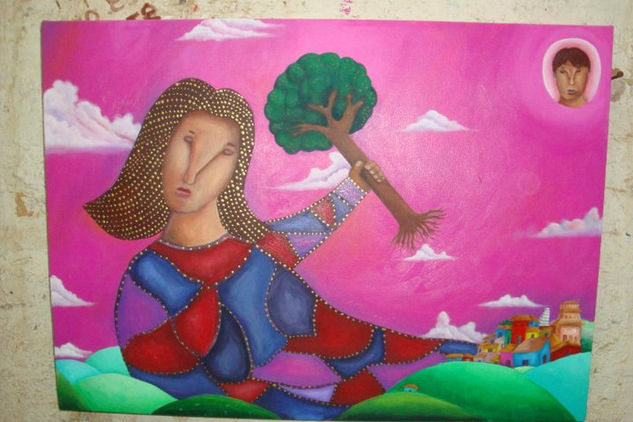 Mujer de ayer Acrylic Canvas Figure Painting