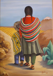 Mujer y niño Perú