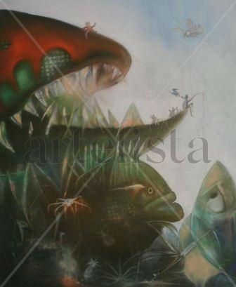 Pescadores de orilla Oil Canvas Marine Painting