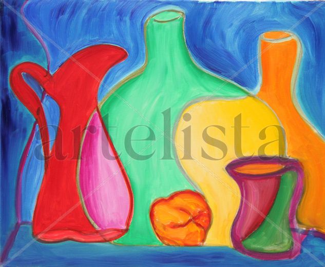 Composición con membrillo 2 Oil Canvas Still Life Paintings