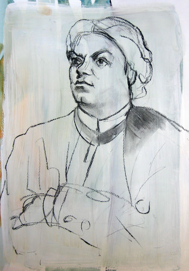 Swami Vivekananda Charcoal