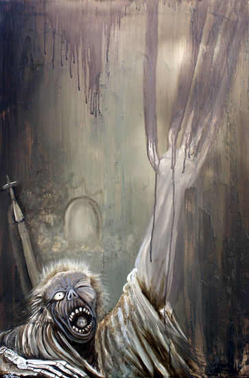 Zombie Rising Acrylic Canvas Figure Painting