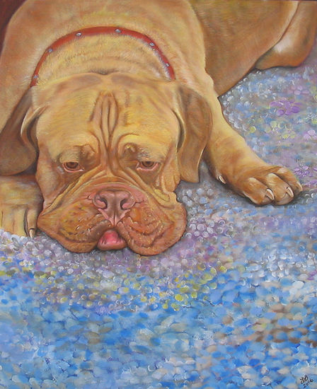 Bordeaux Dog Acrylic Canvas Animals