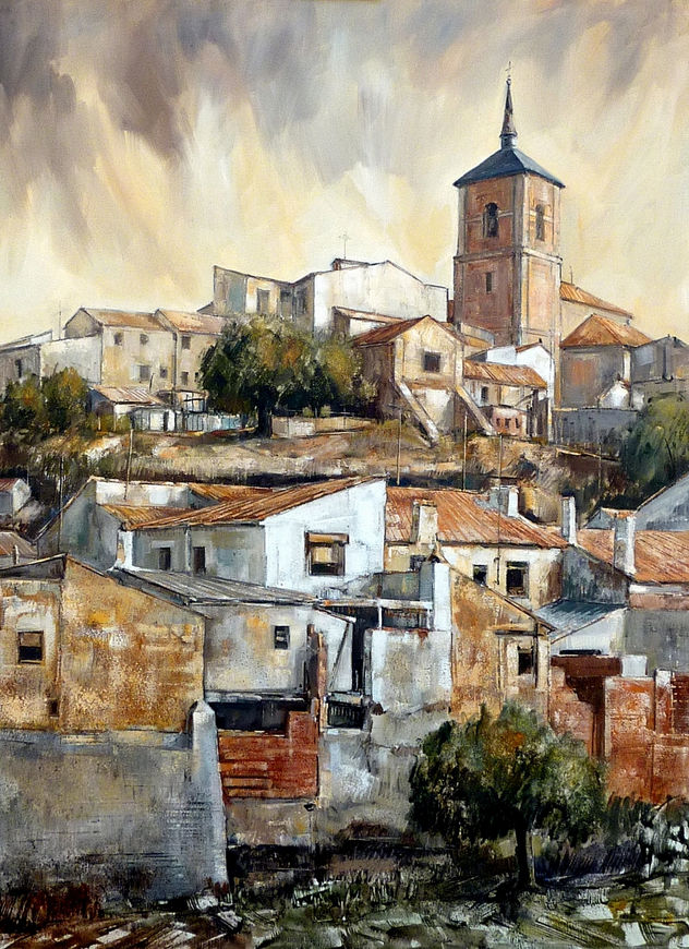 Vista de un pueblo de Toledo