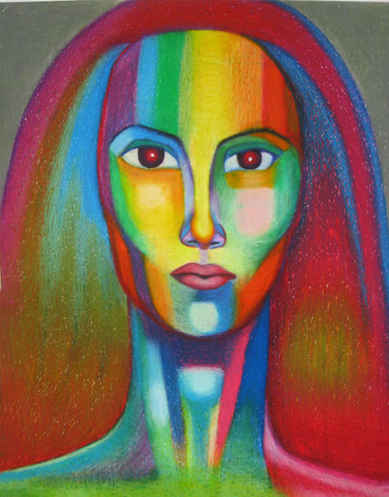 DAMA DE SOL Pastel Card Portrait