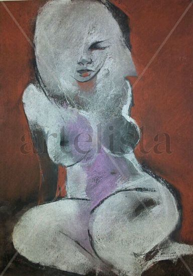 silencio Pastel Paper Figure Painting