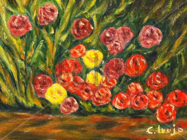 flores silvestres Oil Canvas Landscaping