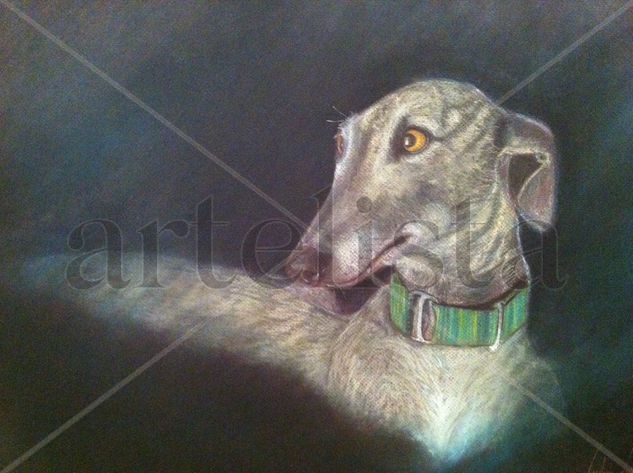 Galga Lara Pastel Paper Animals