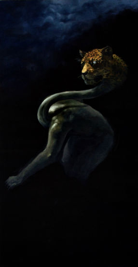 Otorongo leo del amazonas Oil Canvas Figure Painting