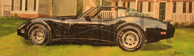 CORVETTE 1982 Oil Canvas Landscaping