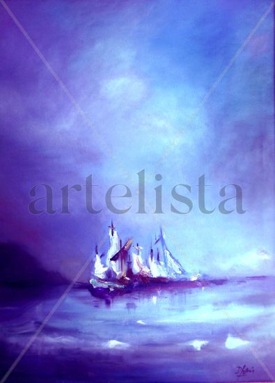 Pesca de madrugada Oil Canvas Marine Painting