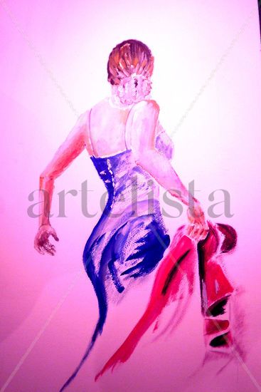 Danza Flamenca Óleo Cartulina Figura